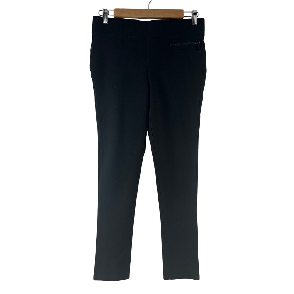 DKNY Jeans Women's Black Pull On Ponte Knit Slim Preppy Pants Size S